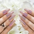 thumbnail image 4 of Hypnaughty 24 Pcs Mauve Chrome Coffin Medium Long Press On Nails and Glue Reflective Mirror False Nails, 4 of 6
