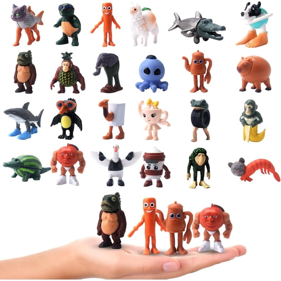 HYPERLIVING 24PCS Italian Brainrot Action Figures Set,Tung Tung Tung Sahur Figures & for Tralalero Tralala Toys Funny Collectible Figures for Kids & Adults Creative Desk Decorations Gifts for