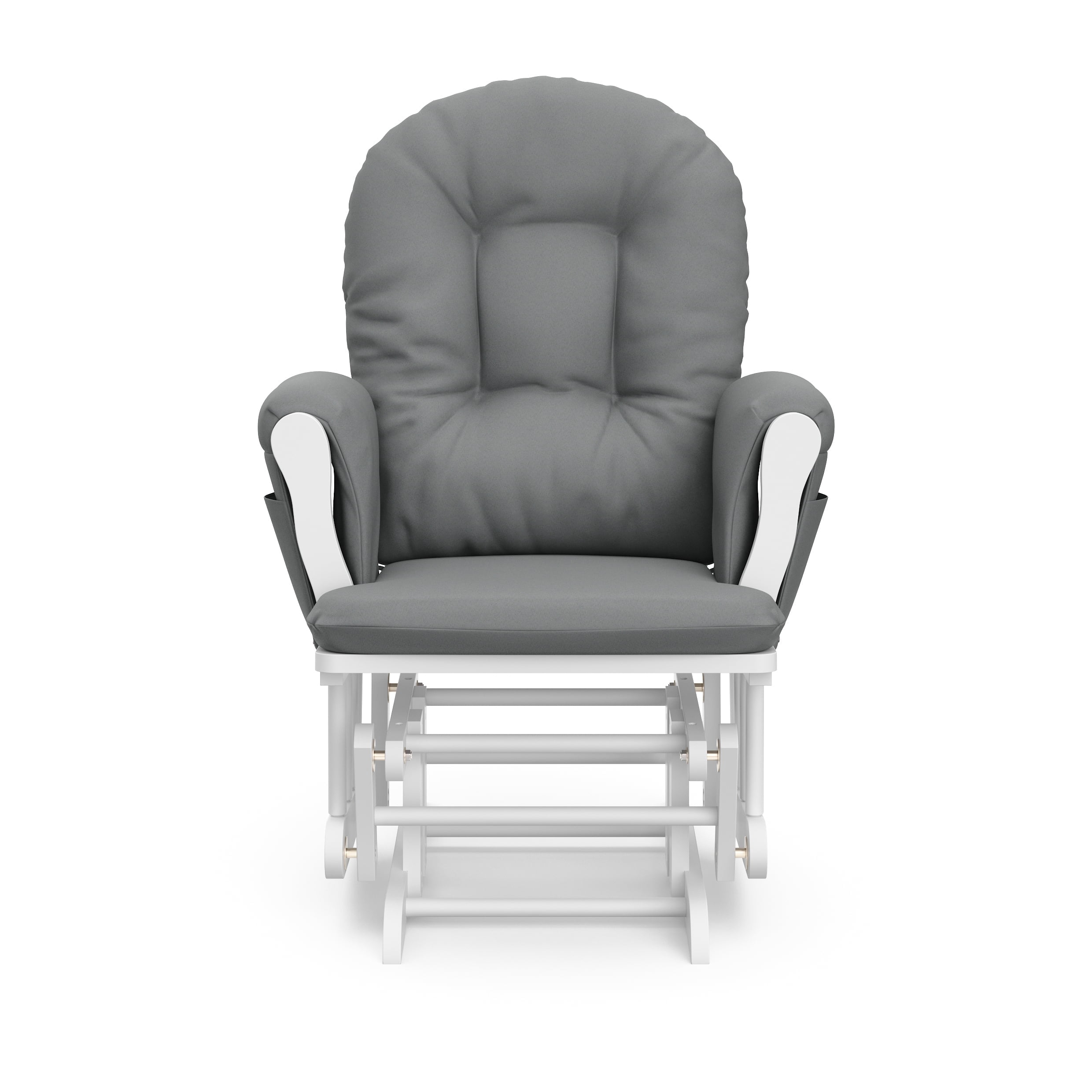 Storkcraft Hoop Infant Nursery Glider and Ottoman, White with Gray