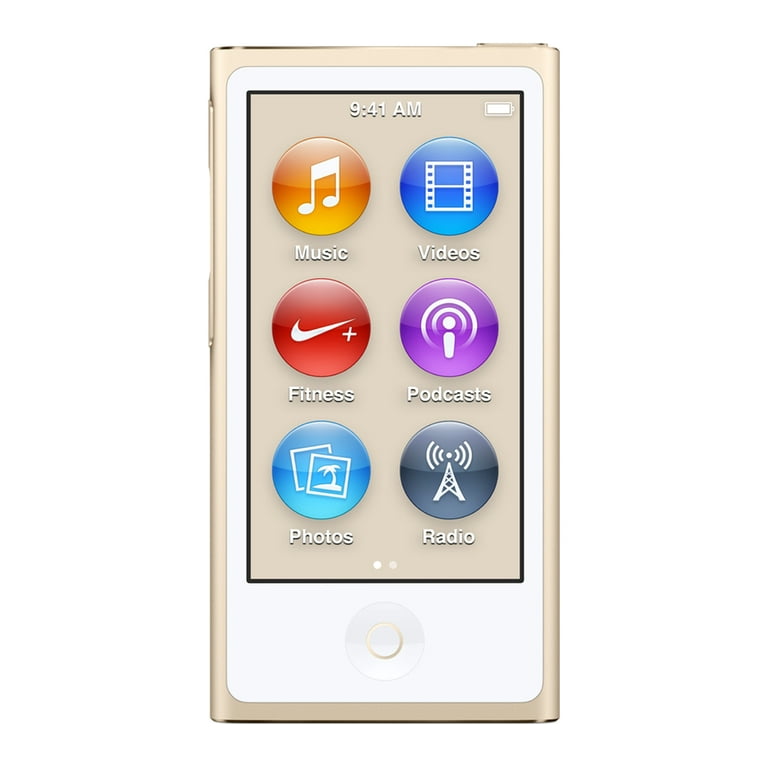 Used Apple iPod Nano 7th Generation 16GB Gold MKMX2LL/A - Walmart.com