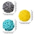 thumbnail image 3 of Bola de ratán, 15 piezas de bolas de mimbre de 2 pulgadas, bolas decorativas, rellenos de jarrón, azul claro + gris + amarillo-azul claro + gris + amarillo- oso de fresa Electrónica, 3 of 5