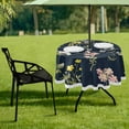 thumbnail image 7 of Coolnut Lavender Botanical 60" Round Tablecloth with Zipper Umbrella Hole, Washable Spillproof Table Cloth Decorative for Picnic,Camping,Indoor and Outdoor, 7 of 7