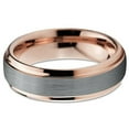 thumbnail image 2 of Wedding Rings For Women. 4mm Rose Gold Tungsten Band with Silver Matte Top., 2 of 3