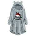 thumbnail image 2 of Qertyioot Chandail en Molleton d'Hiver pour Femmes Imprimé de Noël, Manches Longues Décontracté Col Rond Mode Chandail, 2 of 5