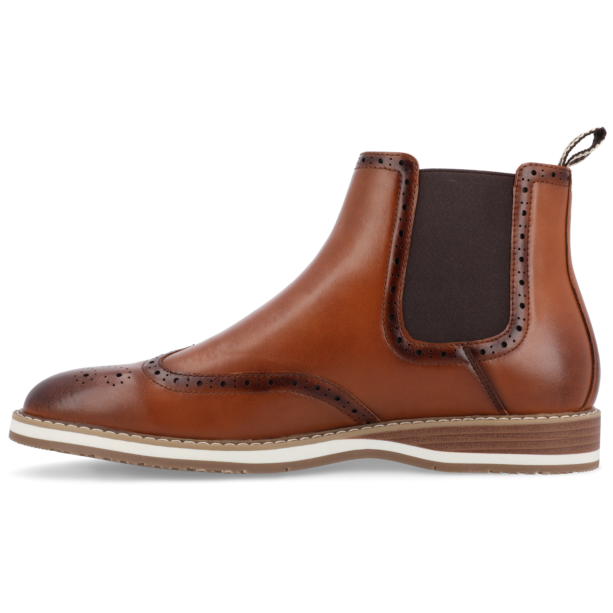 Vance Mens Thorpe Wingtip Slip-on Chelsea Boot