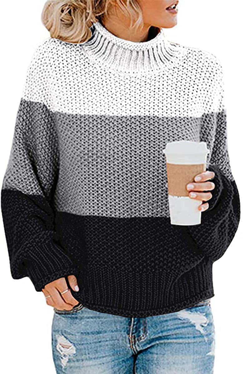 high neck chunky knit jumper