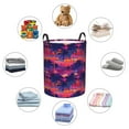 thumbnail image 6 of Balery Retro Palms Round Laundry Basket with Handles Waterproof Freestanding Laundry Hamper for Clothes Toys in the Dorm and Family-Medium, 6 of 8