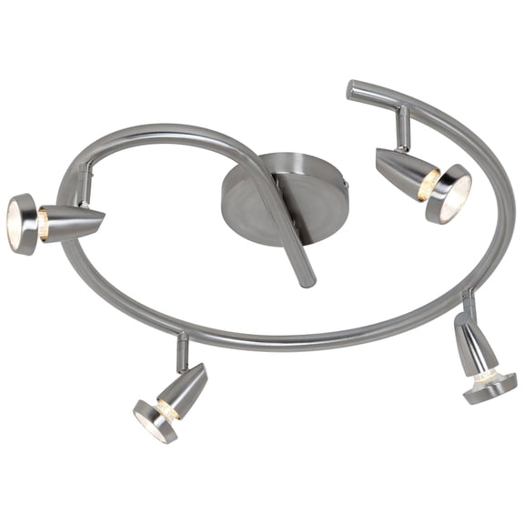 52222LEDDLP-BS Access Lighting Mirage - 18 Inch 20W 4 LED Spotlight Semi-Flush Mount-Brushed Steel Finish