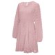 thumbnail image 5 of Gibobby Vestido casual de punto para mujer Vestidos a la para mujer, cuello en V, manga larga, minivestido fluido, informal, suelto, con lunares, cintura alta(Rosa,XL), 5 of 5