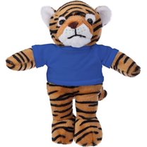 Plushland 8 Inch Floppy Tiger with Tee Plush Stuffed Animal Personalized Gift - Custom Text on Shirt - Great Present for Mothers Day, Valentine Day, Graduation Day, Birthday