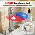 thumbnail image 4 of SUNRINX Chrome Waterfall Bathroom Faucet, Modern Single Hole Sink Faucet with Deck Plate, 4 of 10