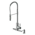 thumbnail image 2 of Industrial 1-Handle Pull-Down Kitchen Faucet with Dispenser in Chrome, 2 of 2