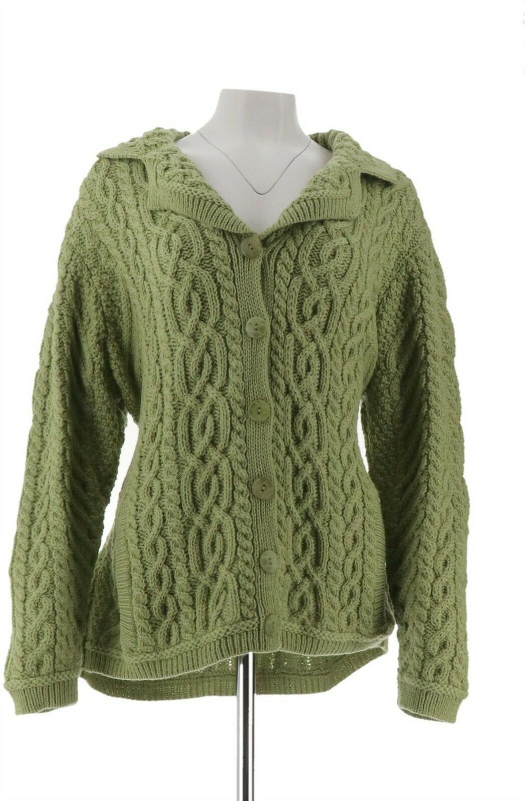 aran craft merino wool cardigan
