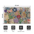 thumbnail image 5 of Bohemian Retro Floral Non-Slip Entryway Door Mat,Boho Indoor Decor Durable Low Plush Door Mat,Washable Welcome Rug for Patio Hallway Home Decor 20x32 Inches, 5 of 7
