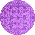 thumbnail image 1 of Ahgly Company Indoor Round Oriental Purple Traditional Area Rugs, 6' Round, 1 of 4