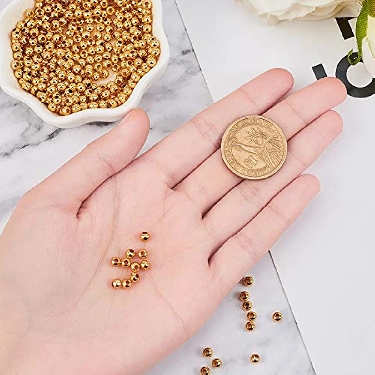 Metal Loose Big Hole Spacer Beads For Jewelry Making Findings Bracelet  Necklace DIY D 69299f From Ai805, $14.74