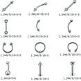 thumbnail image 7 of 60 Pcs Body Piercing Kit Jewelry 16G Nose Rings Lip Studs Tongue Rings Stainless Steel Cartilage Earrings Tragus Eyebrow Industrial Barbell Belly Rings Body Piercing Jewelry Lot, 7 of 7