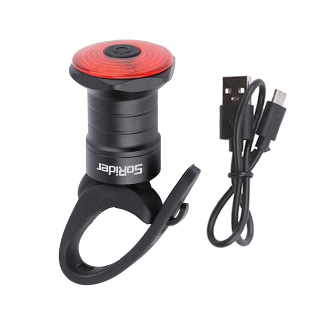 SoRider Smart Bike Brake Tail Light Brake Sensing Rear Light USB Rechargeable Bicycle Taillight LED Warning Light Waterproof Auto On/Off for Road/Mountain Bike