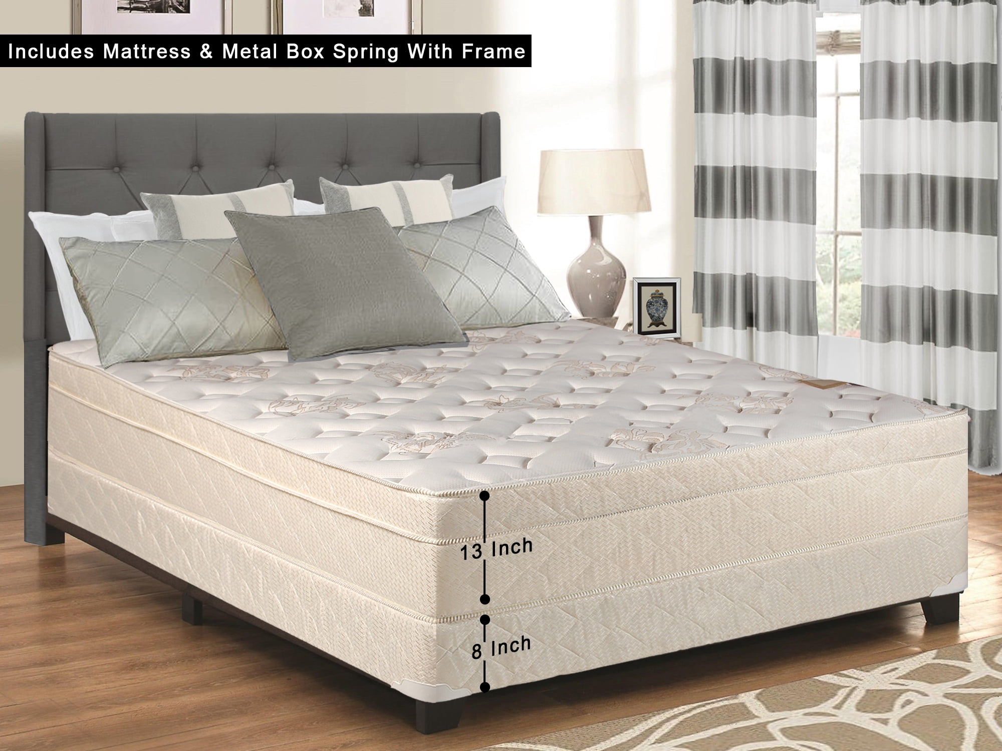 Wayton, 13Inch Firm Foam Encased Eurotop Pillowtop Innerspring