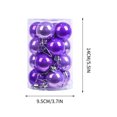 thumbnail image 5 of Hwkond Christmas Tree Balls Oranments Christmas Ornament 4CM/16pc Plastic Tree Ball New Pendant Hanging Decoration Bright Pearl Christmas Ball,Purple, 5 of 6