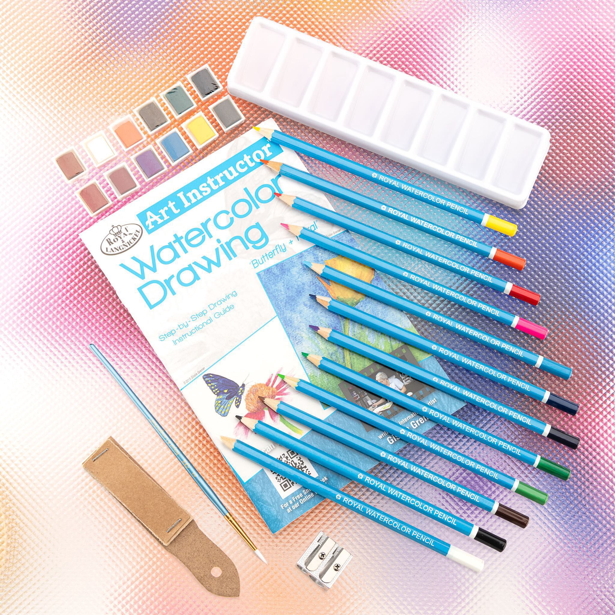 Royal & Langnickel Art Instructor™ - 30pc Small Watercolor Drawing Art Set with Clear Case