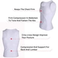 thumbnail image 5 of Mens Compression Seamless Slimming Vest Waist Trainer Tank Top Tummy Control Hide Gynecomastia Undershirt, 5 of 6
