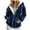 Y027_Navy, variant on Kaprioy Hoodies for Women Trendy Oversized Hoodies Fleece Sweatshirts Fall Fashion Pullover Sweaters Winter Clothes with Pockets Brown, XXL