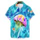 thumbnail image 1 of Playeras Y Camisas Para Hombre Hombres Moda Primavera Verano Casual Manga corta Turndown Neck Impreso Camisetas Top Blusa (Pink, M), 1 of 6