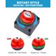 thumbnail image 2 of Kohree Interruptor de desconexión de batería 12 V-48 V aislador de batería interruptor maestro de corte de energía impermeable para RV ATV coche barco marino AUTO con 4 pernos de montaje 275 amperios, 2 of 7