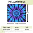 thumbnail image 2 of Blue Purple Tie Dye Pattern Square Fitted Tablecloth with Elastic Edge,Square Table Cover,Washable Elastic Table Cover for Home Kitchen Party Decor 34"x34", 2 of 6