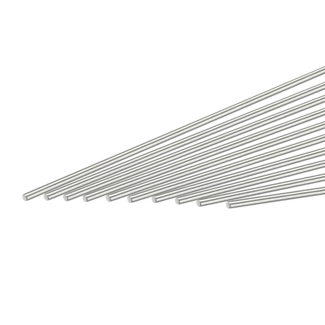 Unique Bargains 304 Stainless Steel Round Rods Bar,1.6mmx300mm for DIY Craft 10pack