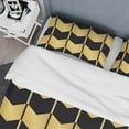 thumbnail image 4 of Designart 'Golden Luxury Metallic Geometrics V' Mid-Century Modern Duvet Cover Set, 4 of 4