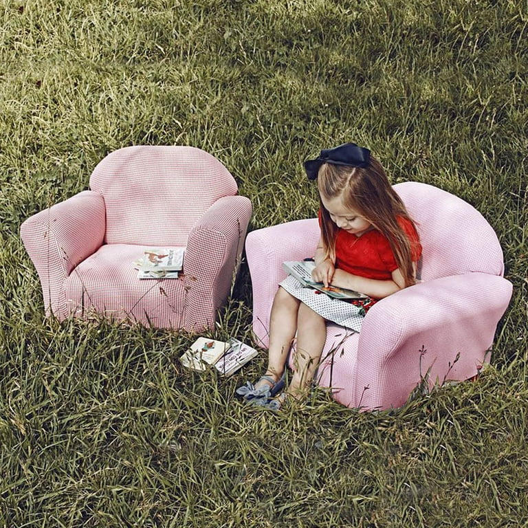Free Shipping Keet Roundy Children s Chair Gingham Pink Walmart