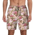 thumbnail image 2 of Goofa Rose Flowers Printed Men's Swim Trunks Board Shorts Quick Dry Mens Swimming Trunks with Compression Liner,Breathable Fit Hawaii Beach Shorts-3X-Large, 2 of 9