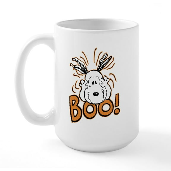 CafePress - Peanuts Halloween Mugs - 15 oz Ceramic Large White Novelty Mug