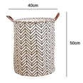 thumbnail image 2 of Fabric Cotton and Linen Storage Bag Foldable Laundry Basket Toy Storage Bag, 2 of 5