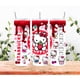 thumbnail image 3 of Personalice el diseño lindo kawaii hello cat anime dibujos animados personalizado impreso en 3d Vasos delgados aislados de 20 oz con pajita, 3 of 4