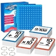 thumbnail image 1 of Math Flash Cards + Math Board Multiplication Flash Card Times Table Math Manipulatives Division Addition Subtraction Math Games Toys For Kids 1st 2nd 3rd 4th 5th 6t, 1 of 7