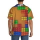 thumbnail image 3 of Fotbe Colorful Building Blocks A Camisa Estampada de Manga Corta para Hombre, Casual de Verano, Estilo Playero, Sin Arrugas-Large, 3 of 5