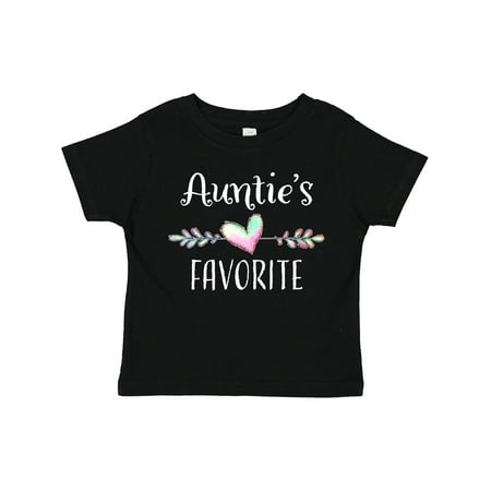 

Inktastic Aunties Favorite- Heart Grandchild Gift Toddler Boy or Toddler Girl T-Shirt