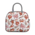 thumbnail image 2 of Lunch Bag Lunch Box for Women Reusable Insulated Lunch Bags,Water-Resistant Crab Shrimp Octopus Llobster Sea and Turtle Cooler Lunch Tote Bag, Large Capacity for Work Travel Picnic, 2 of 6