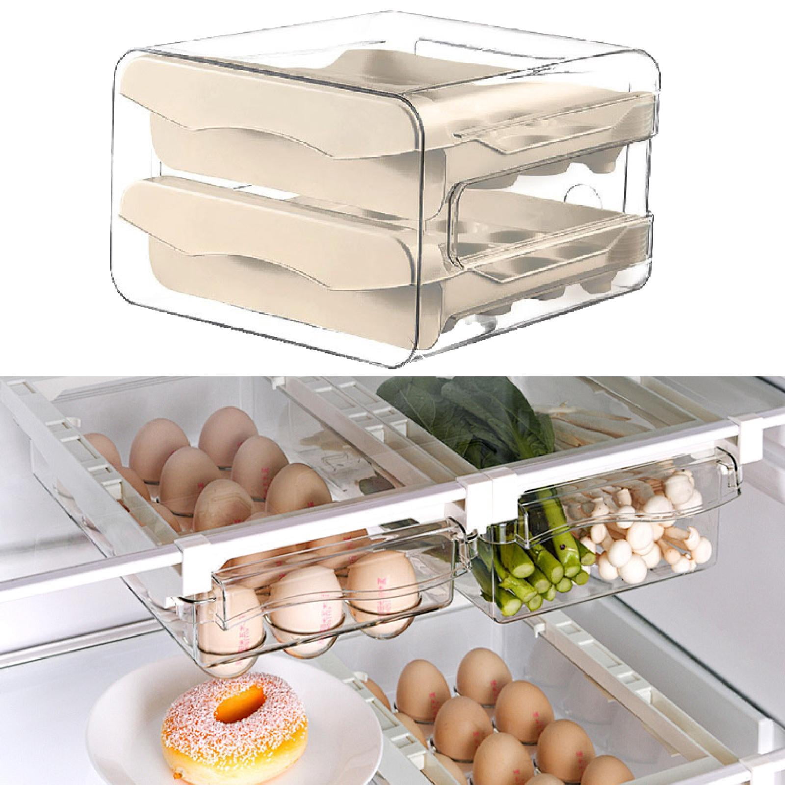 Baoblaze Drawer Type Egg Container 32 Grid Egg Holder for Tabletop Fridge Supermarket
