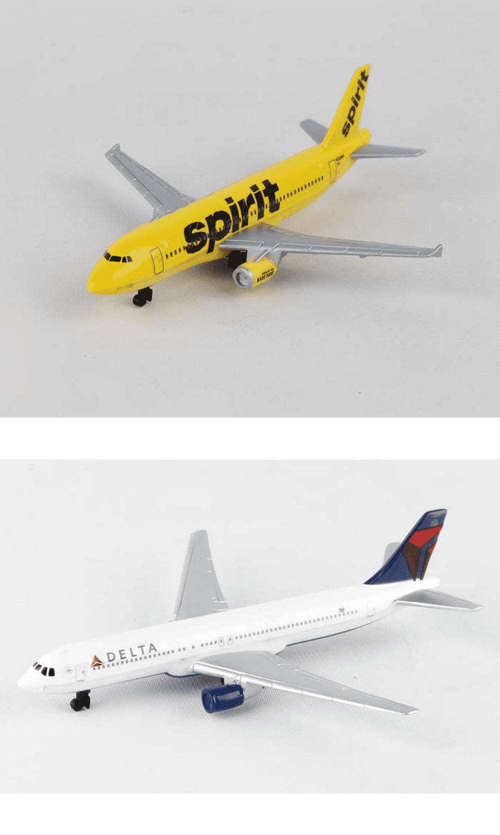 Spirit, Delta Airlines Diecast Airplane Package Two 5.5" Diecast