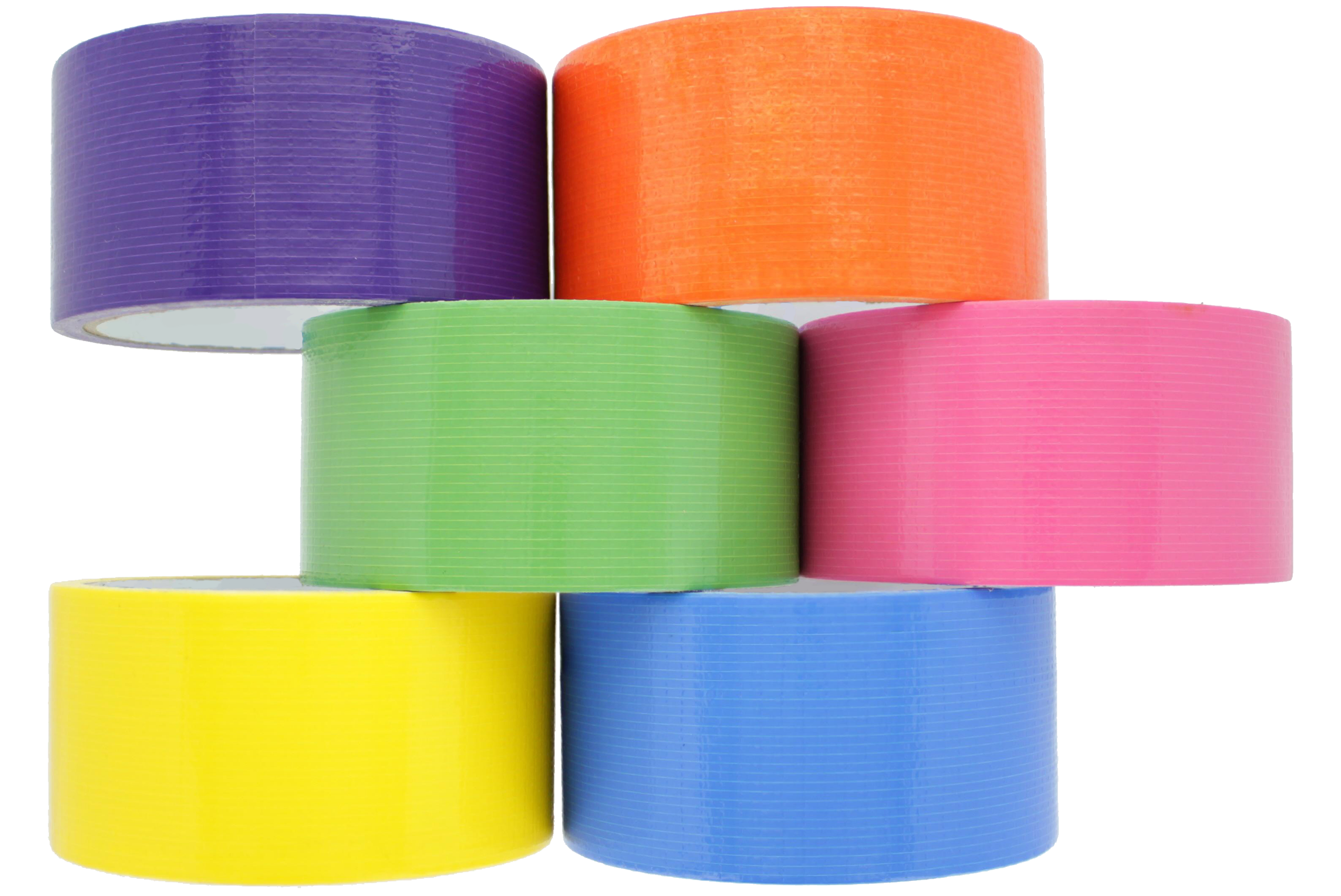Bazic Fluorescent Colored Duct Tape, Assorted Colors, Pack of 6, 1.89-inch  x 10 Yard 
