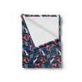 thumbnail image 2 of Cars Soft Flannel Fleece Throw Blanket, Vintage Racing Cars on Blue Stripes with Checkered Flags Automobile Sports, Cozy Plush for Indoor and Outdoor Use, 60" x 80", Navy Blue Red Black, by Ambesonne, 2 of 5