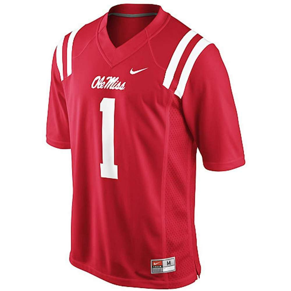 Nike Mississippi Ole Miss Rebels Replica Football Jersey 1 Red