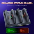 thumbnail image 2 of Base de carga para Nintendo Switch 2 Joy-Cons - Estación de carga para hasta 4 controles de Switch con iluminación RGB, indicadores LED y alertas audibles, puerto Type-C, 2 of 7