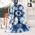 thumbnail image 2 of Blue White Tie Dye Mandala Pattern Blanket,Comfortable Soft Flannel Throw Blanket,All Season,Warm Lightweight Blankets for Sofa Bed Couch Living Room Chair,40"x50", 2 of 4