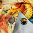 thumbnail image 4 of Conch Starfish Curtains, Beach Theme Seashell Coastal Nautical Print Pattern Waterproof Grommet Window Drapes for Bedroom Kitchen Bathroom Window Small Closet Cafe 2 Panels W27.5 x L39, 4 of 6