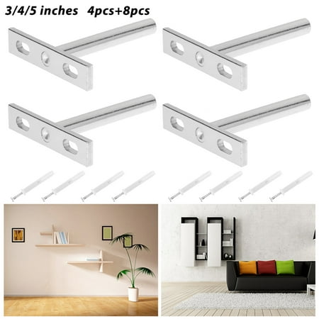 

Miuline Concealed Invisible Floating Wall Shelf Bracket Heavy Duty Supporter T Shaped Angle Bracket